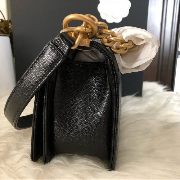 New Chanel caviar boy bag gold hw old medium - Picture 4 of 8